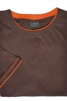 tričko LA POLO, dvoubarevnéM1, tmavě hnědá-oranžová