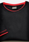tričko LA POLO dvoubarevné M1 černá-červená