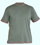 tričko LA POLO dvoubarevné M1 khaki-červená