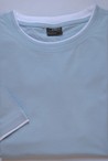 tričko LA POLO dvoubarevné M1, světle modrá - bílá